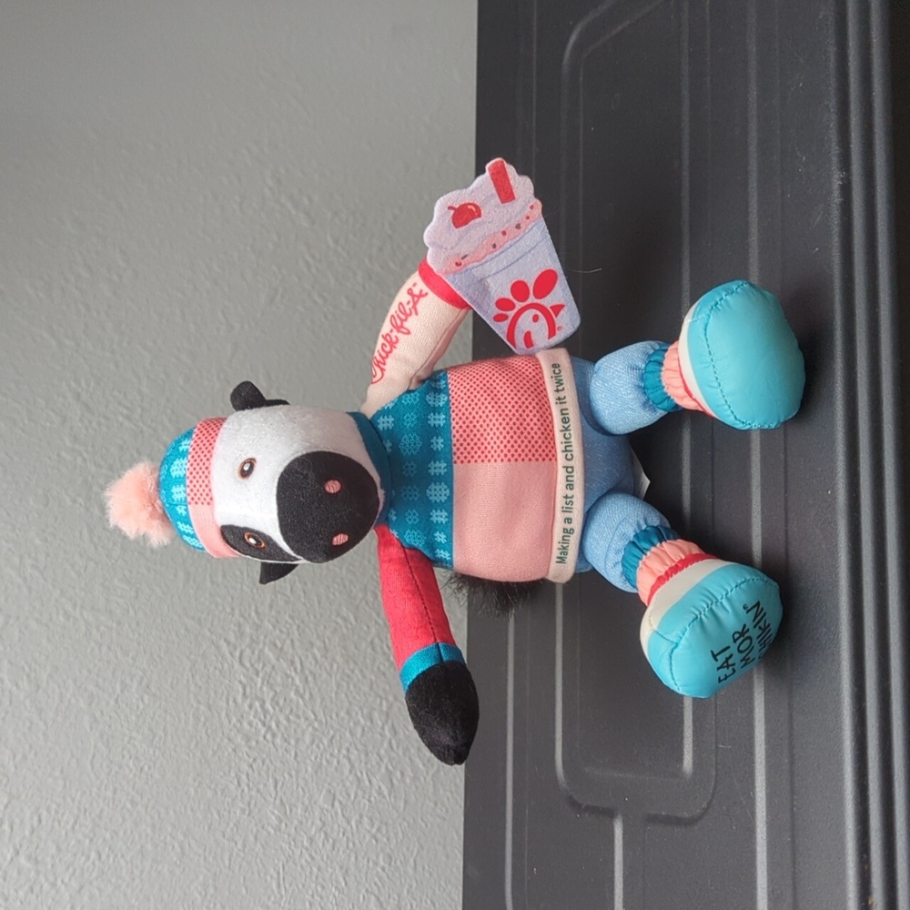 Chick Fil A Christmas cow plushie toy 2023
